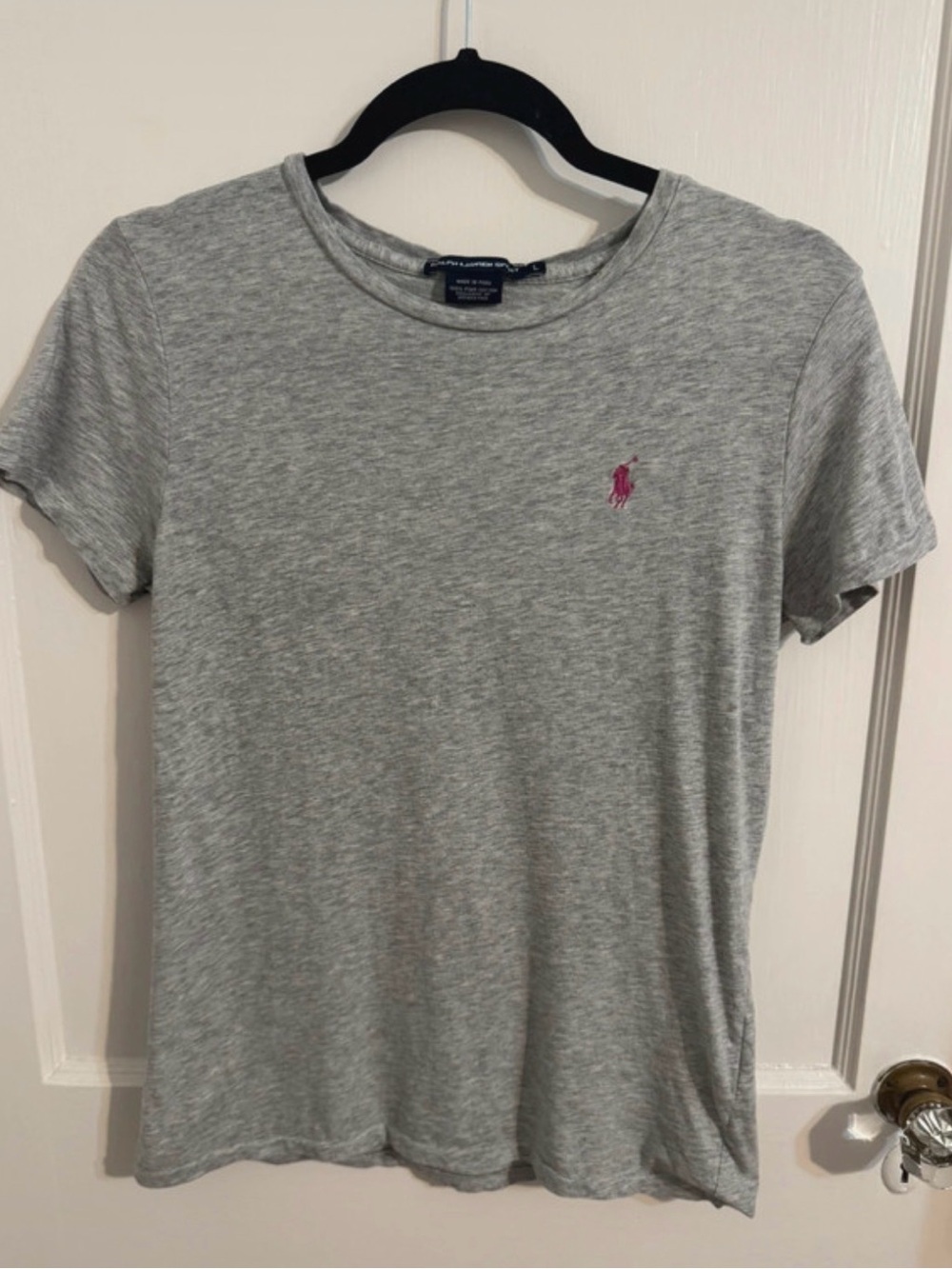 Ralph Lauren Sport Classic Crew Neck Pima Cotton T-shirt in Heather Gray
